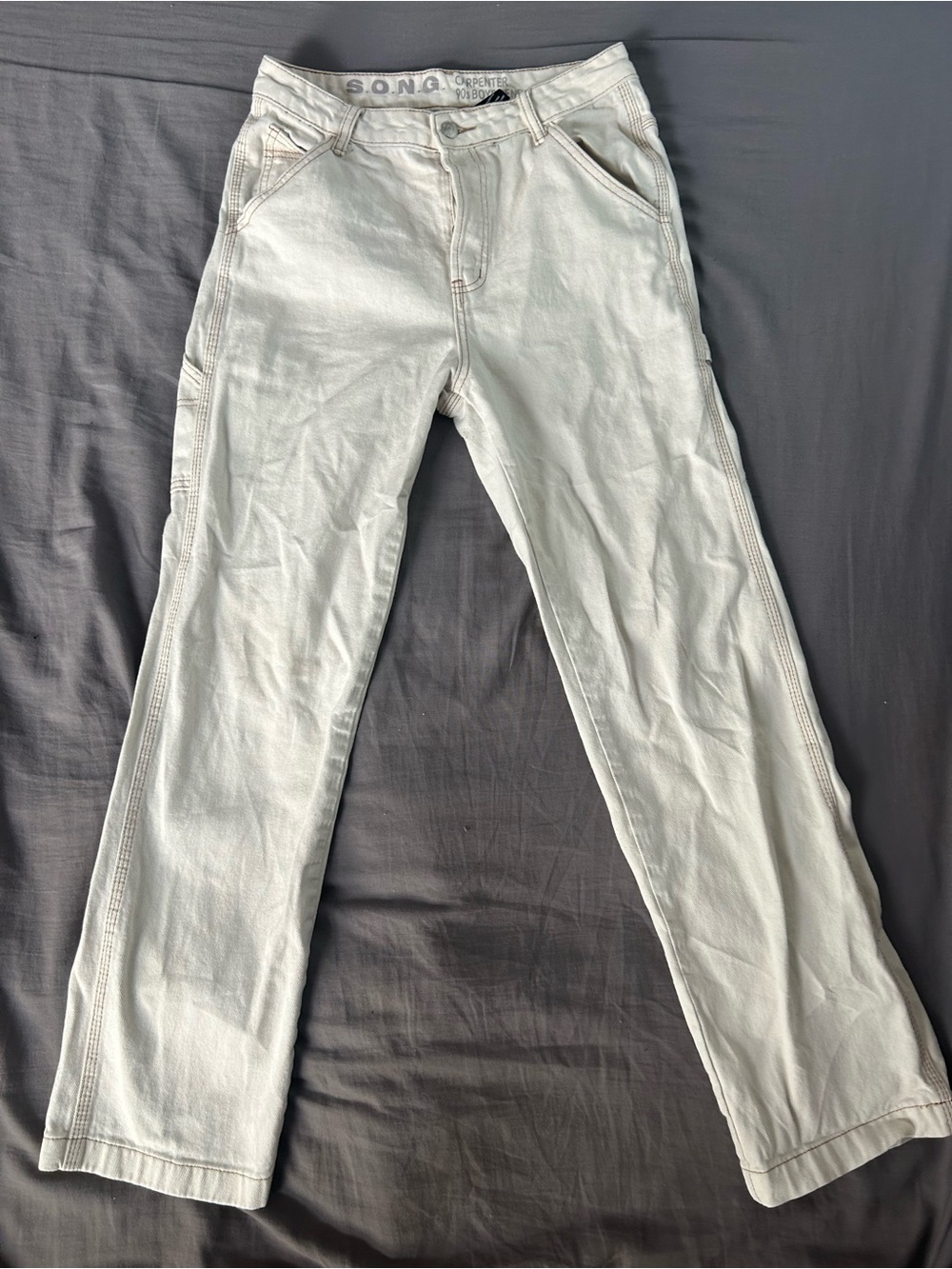 S.O.N.G. Women's Boyfriend Jeans in Light Gray